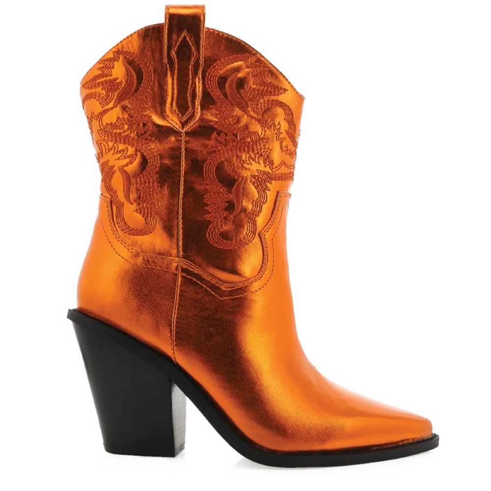 Bellini Metallic Orange Cowboy Boots